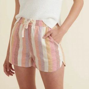 Marine Layer Beach Short in Pink Multi Stripe